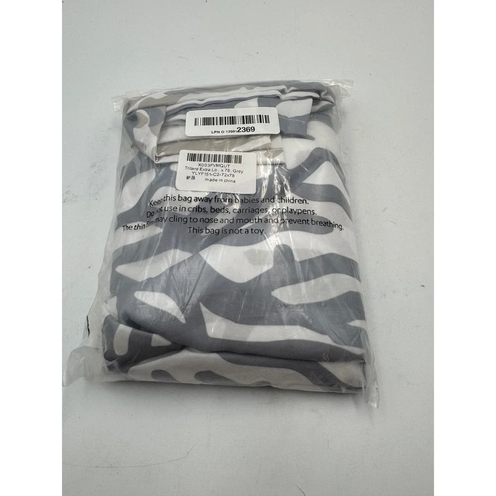 Tritard Extra Long Grey Camo Fabric Shower Curtain 72x78 YLYF151-C2-72x78 NEW
